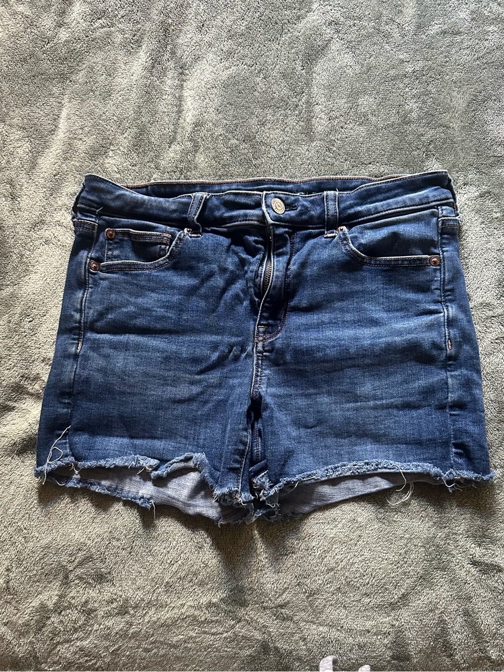 American Eagle Outfitters Dark Blue Denim Cutoff Shorts